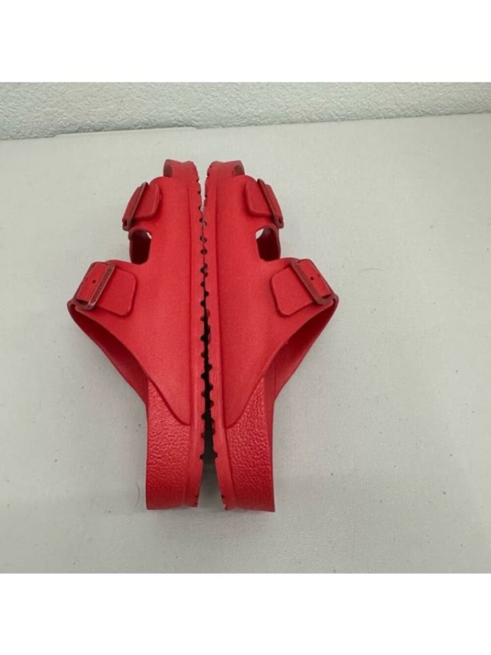 Birkenstock Arizona Eva Red Rubber Buckle Slide Sandals Shoes Mens size 44 US 11 - Picture 6 of 8